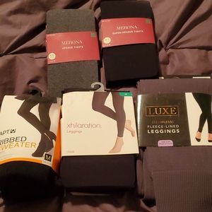 Brand new Leggings and tights lot 5 pairs medium